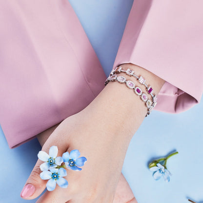 [Lumi Jewellery]Exquisite Ornate Emerald Cut Daily Bracelet