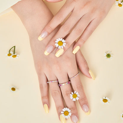[Lumi Jewellery]Dazzling Lustrous Round Cut Tennis Ring
