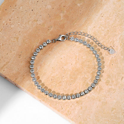 [Lumi Jewellery]Ornate  Sparkling Round Cut Daily Bracelet