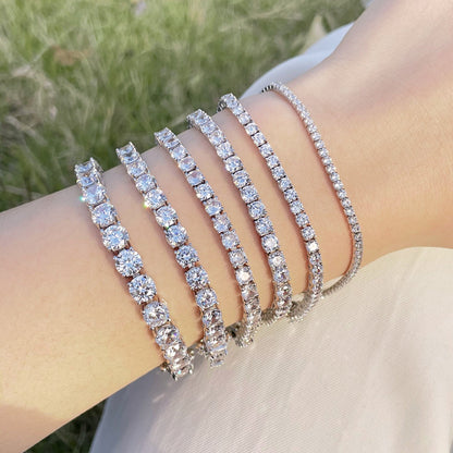 [Lumi Jewellery]0.75 Carat Dazzling Round Cut Wedding Bracelet