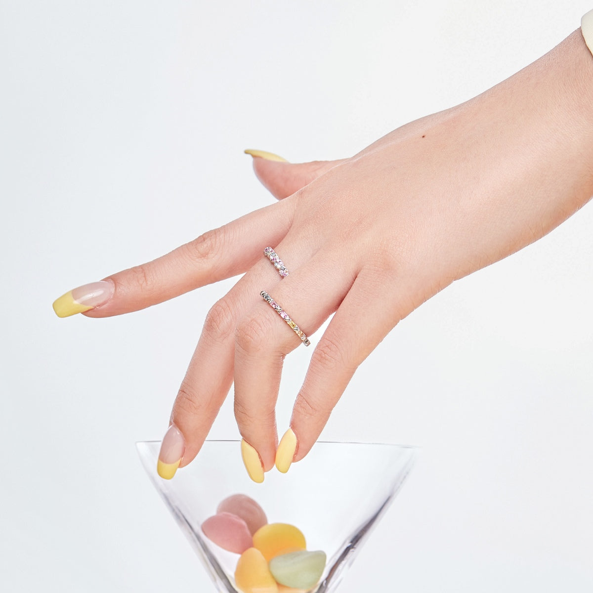 [Lumi Jewellery]Charming Colorful Round Cut Daily Ring