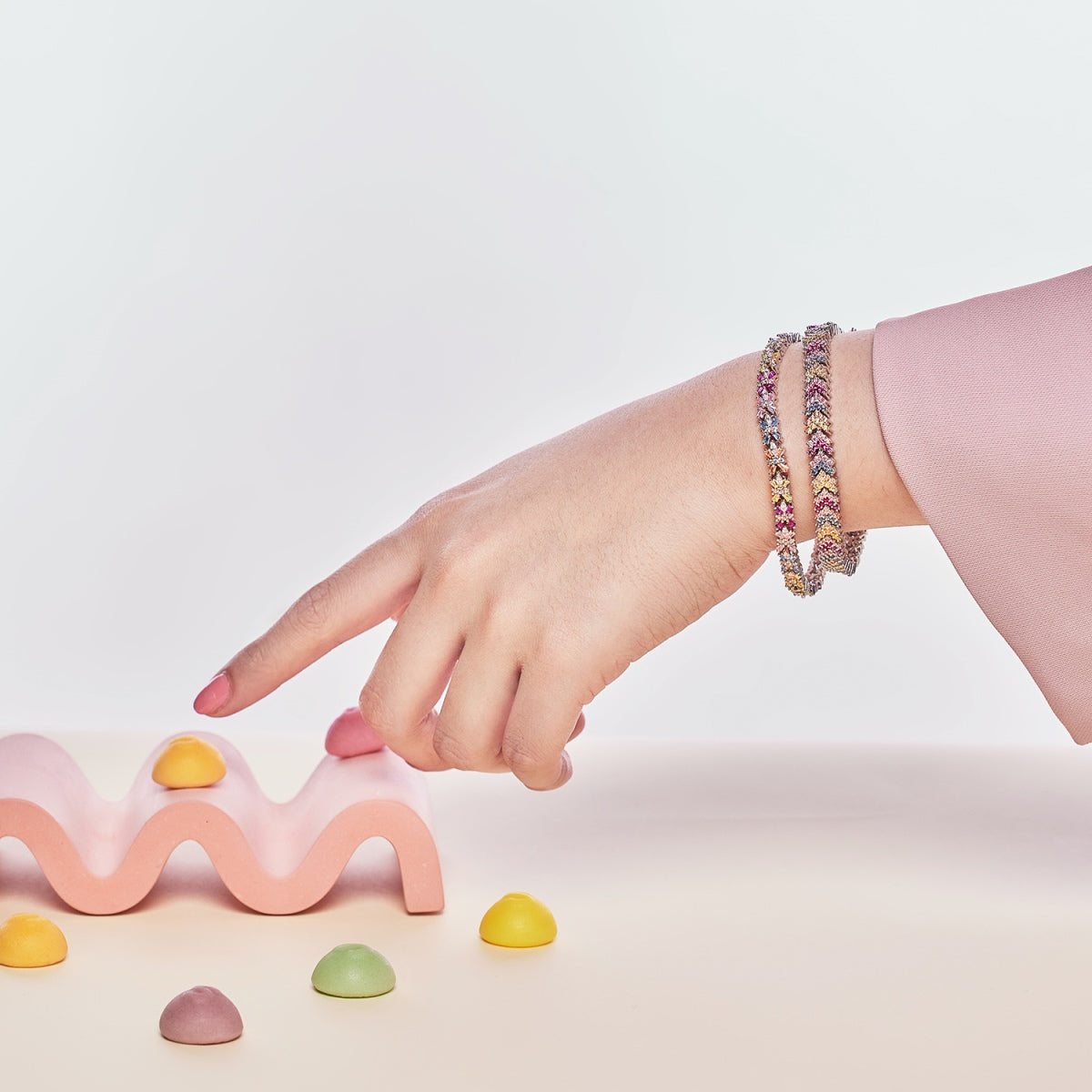 [Lumi Jewellery]Radiant Colorful Emerald Cut Party Bracelet