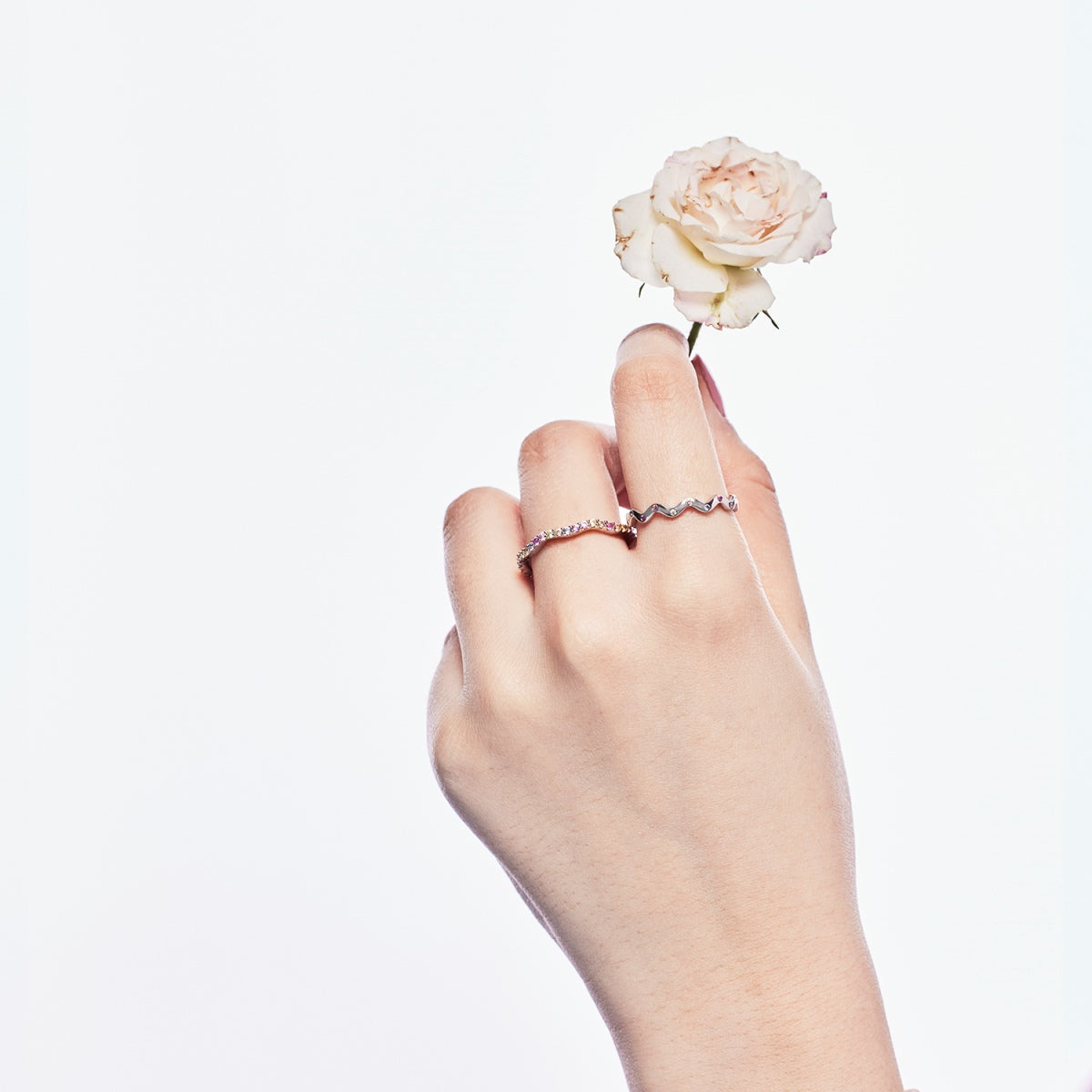 [Lumi Jewellery]Dainty Colorful Round Cut Party Ring