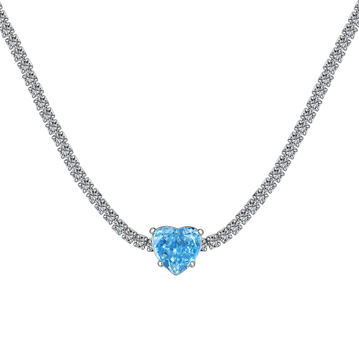 [Lumi Jewellery]2.0 Carat Sparkling Tennis Heart Cut Necklace