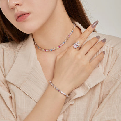 [Lumi Jewellery]0.25 Carat Radiant Water Drop Shape Daily Bracelet
