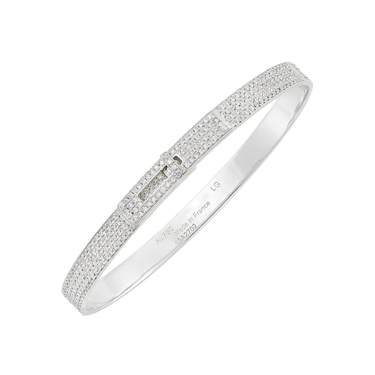 [OAKJURI Jewelry]HM KELLY BRACELET IN SILVER AND FULL PAVE DIAMOND