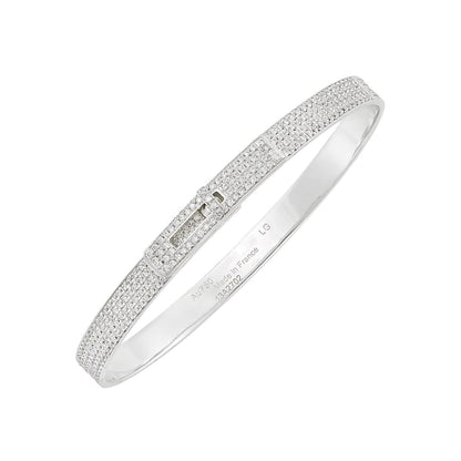 [OAKJURI Jewelry]HM KELLY BRACELET IN SILVER AND FULL PAVE DIAMOND