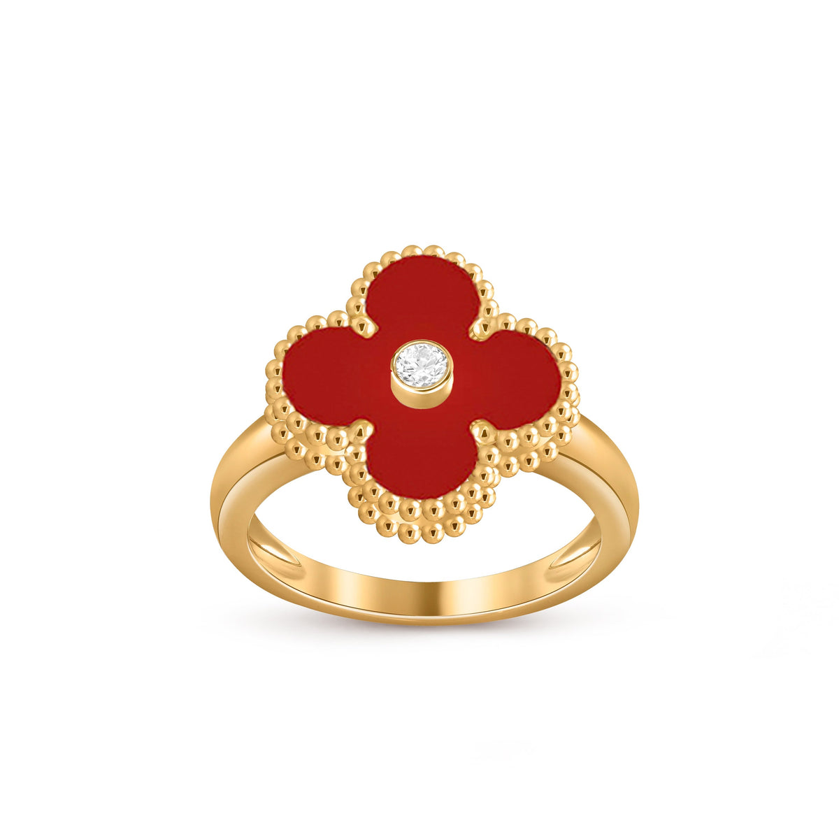 [OAKJURI Jewelry]CLOVER DIAMOND RING GOLD COLLECTION