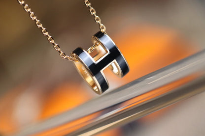[OAKJURI Jewelry]POP H PEDANT PINK GOLD