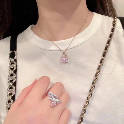 [OAKJURI Jewelry]CONSTANCE PEDANT PURPLE DIAMOND NECKLACE