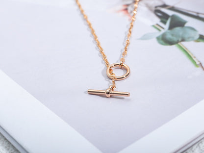 [OAKJURI Jewelry]ECHAPPEE NECKLACE PINK GOLD