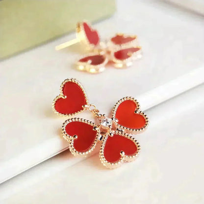 [OAKJURI Jewelry]SWEET CLOVER CARNELIAN EARRINGS