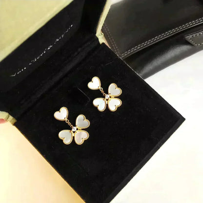 [OAKJURI Jewelry]CLOVER SWEET WHITE MOP EARRINGS