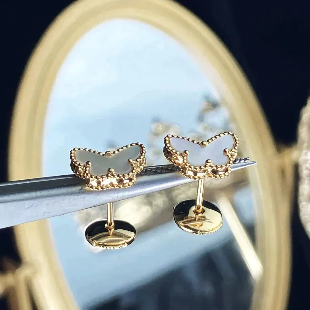 [OAKJURI Jewelry]SWEET BUTTERFLY MOP EARSTUDS