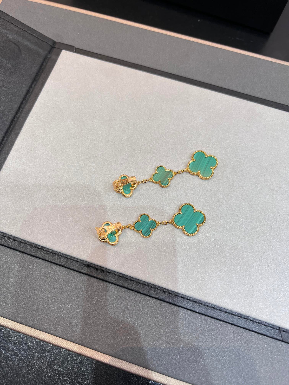 [OAKJURI Jewelry]CLOVER MALACHITE 3 MOTIFS GOLD