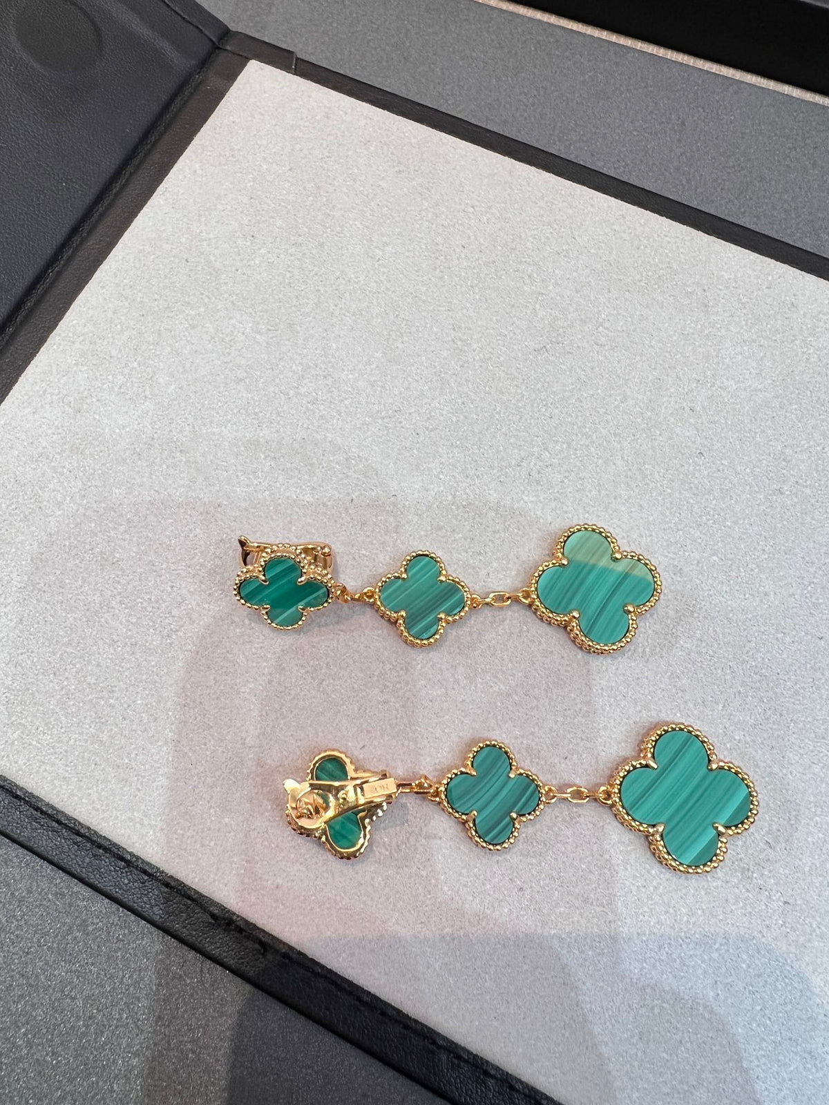 [OAKJURI Jewelry]CLOVER MALACHITE 3 MOTIFS GOLD