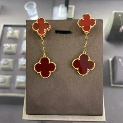 [OAKJURI Jewelry]CLOVER 2 MOTIFS  EARRINGS (MULTIPLE CHOICESC