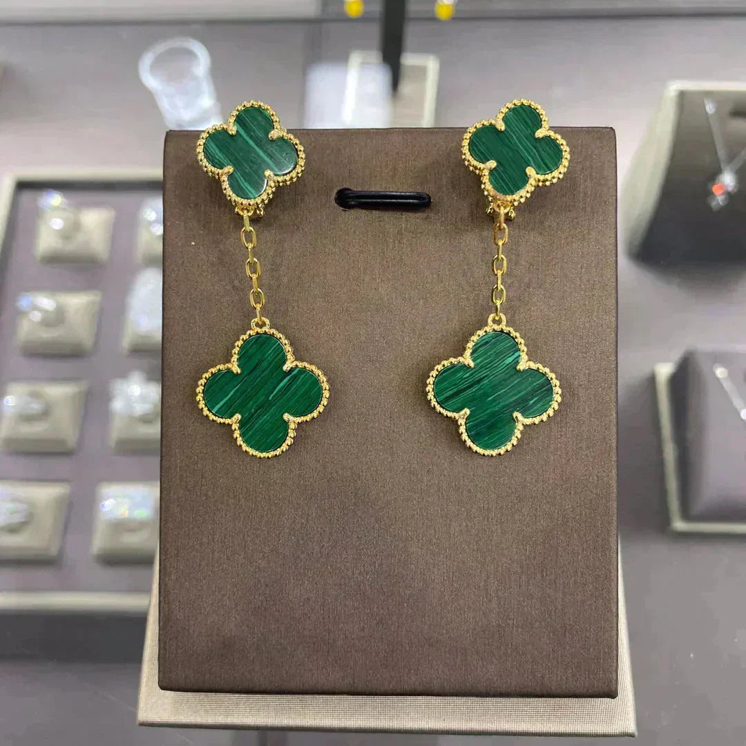 [OAKJURI Jewelry]CLOVER 2 MOTIFS  EARRINGS (MULTIPLE CHOICESC