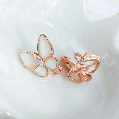 [OAKJURI Jewelry]BUTTERFLY MOP DIAMOND EARRINGS