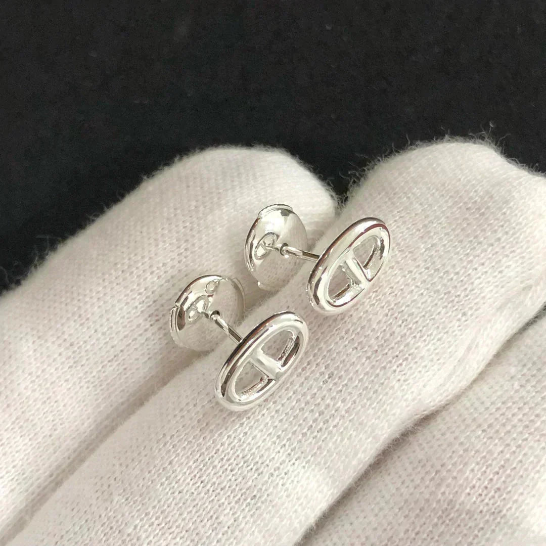 [OAKJURI Jewelry]CHAINE SMALL EARRINGS GOLD AND SILVER