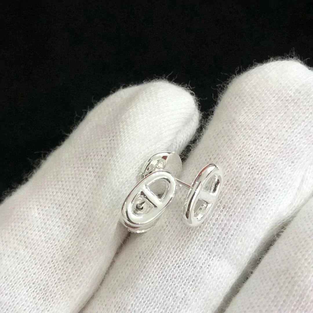 [OAKJURI Jewelry]CHAINE SMALL EARRINGS GOLD AND SILVER
