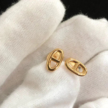 [OAKJURI Jewelry]CHAINE SMALL EARRINGS GOLD AND SILVER