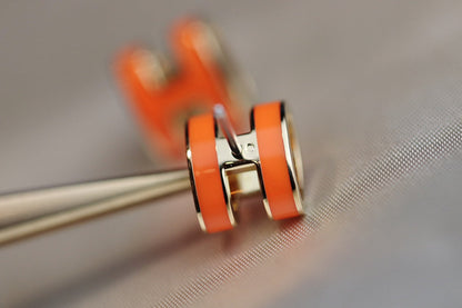 [OAKJURI Jewelry]MINI POP H EARRINGS ORANGE