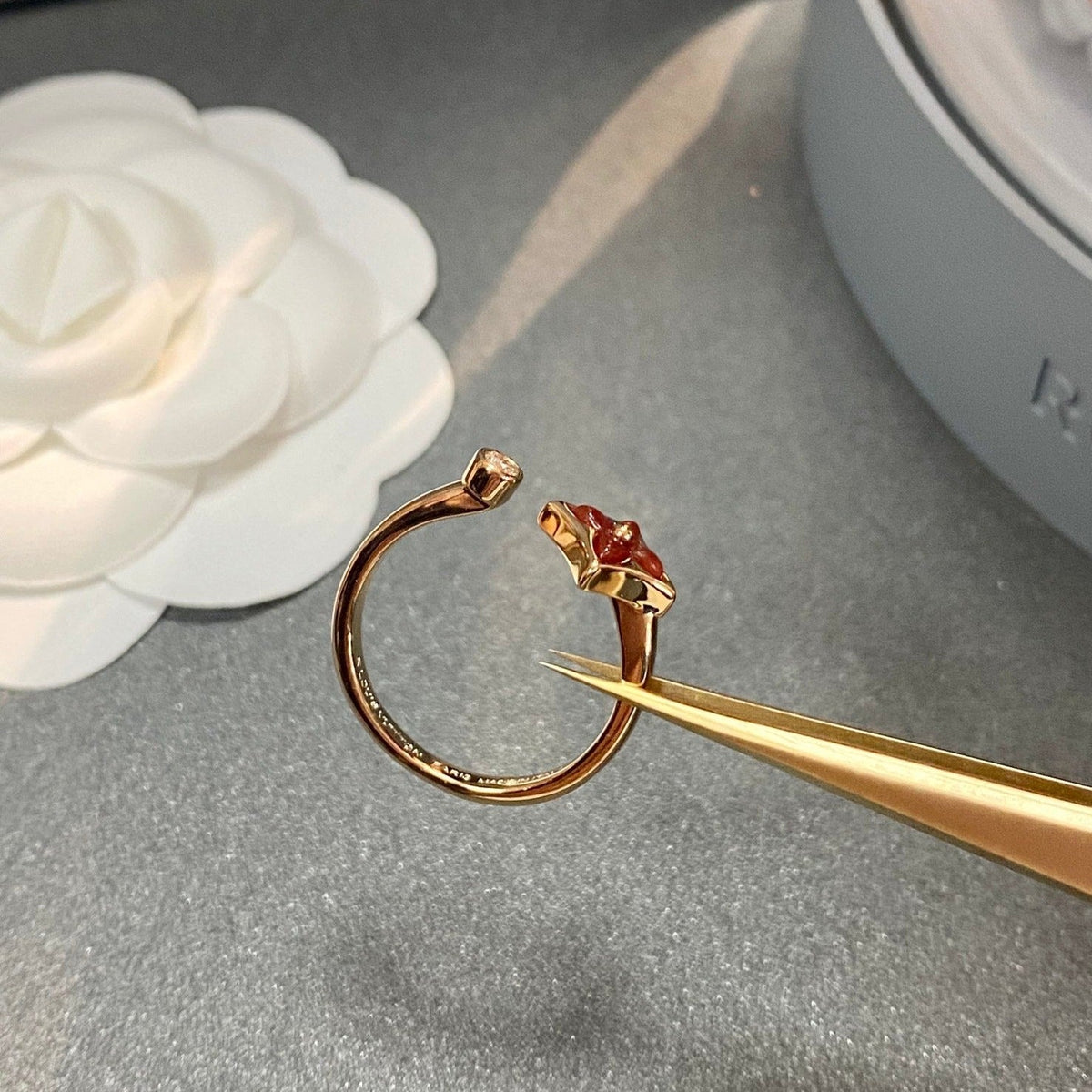 [OAKJURI Jewelry]STAR 1 DIAMOND OPEN RING