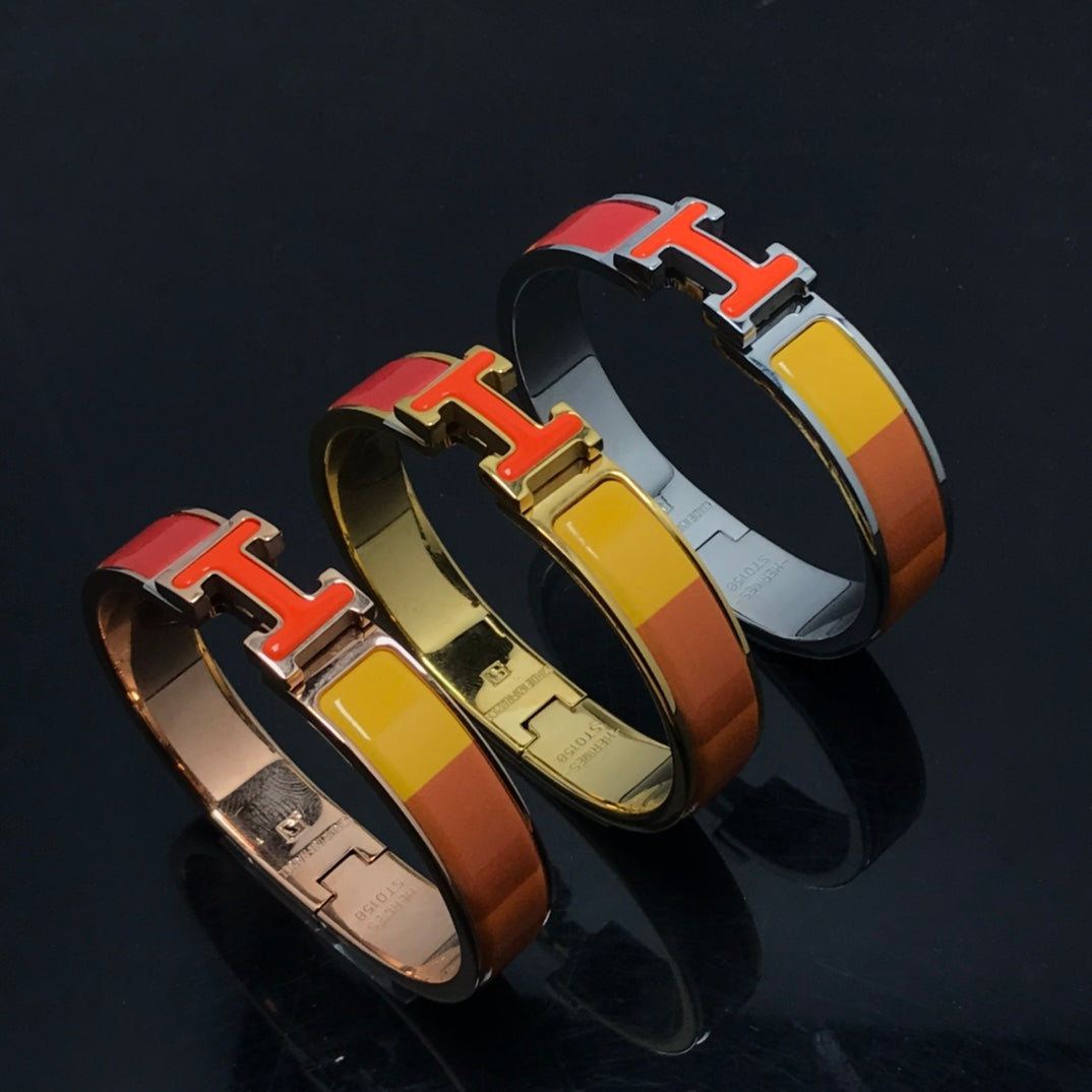 [OAKJURI Jewelry]H BRACELET ORANGE RAINBOW CERAMIC