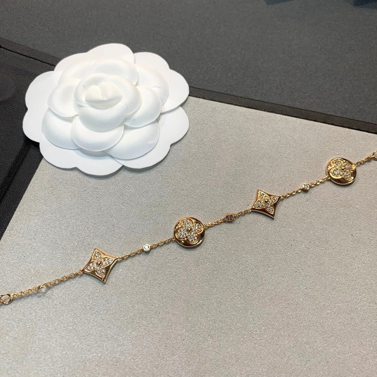 [OAKJURI Jewelry]STAR AND SUN 4 MOTIFS GOLD DIAMONDS BRACELET