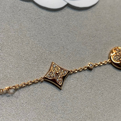[OAKJURI Jewelry]STAR AND SUN 4 MOTIFS GOLD DIAMONDS BRACELET