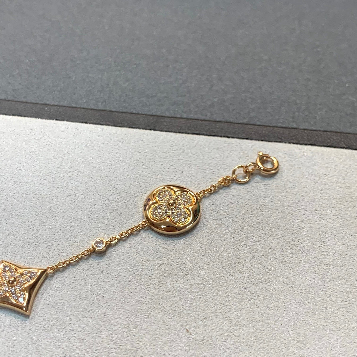 [OAKJURI Jewelry]STAR AND SUN 4 MOTIFS GOLD DIAMONDS BRACELET
