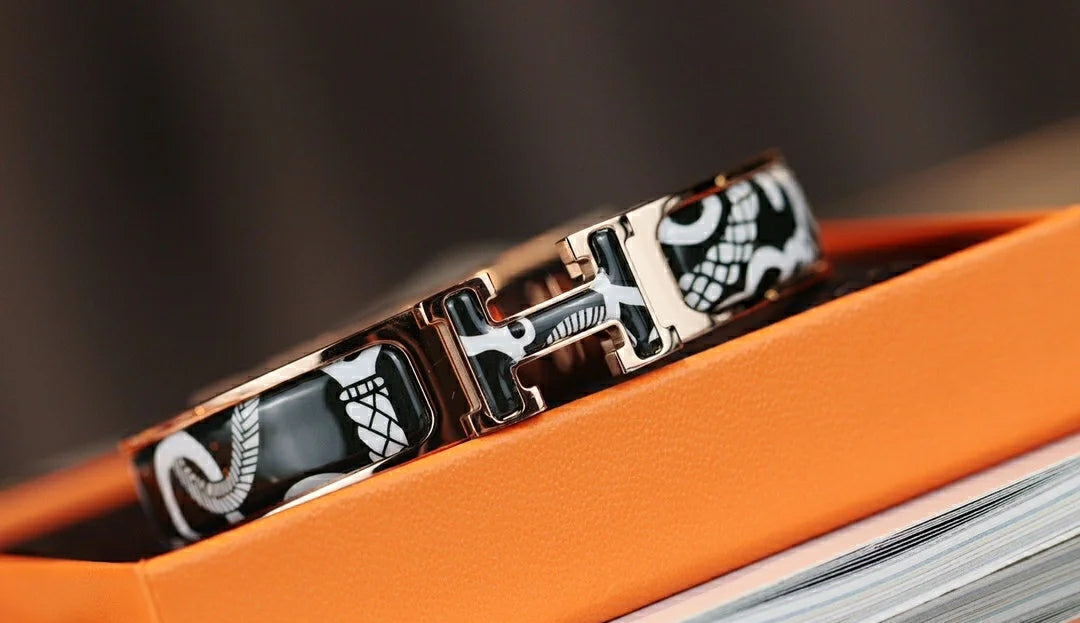 [OAKJURI Jewelry]H TARTAN BRACELET 12MM