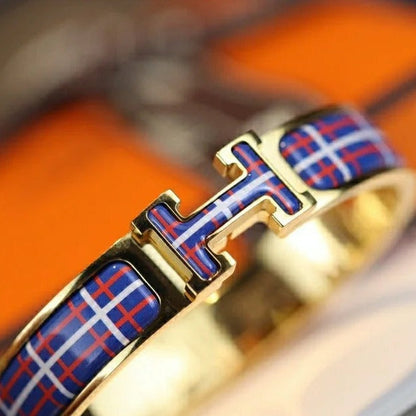 [OAKJURI Jewelry]H TARTAN BRACELET 12MM