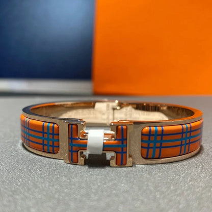 [OAKJURI Jewelry]H TARTAN BRACELET 12MM