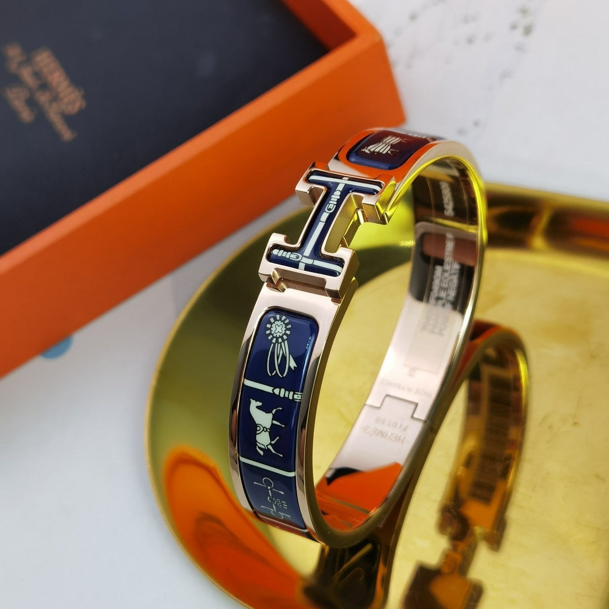[OAKJURI Jewelry]H COUVERTURES DARK BLUE BRACELET