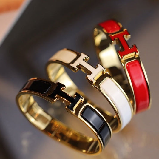 [OAKJURI Jewelry]H BRACELET 12MM GOLD