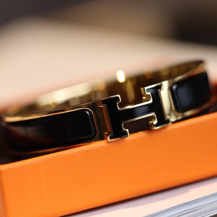[OAKJURI Jewelry]H BRACELET 12MM GOLD