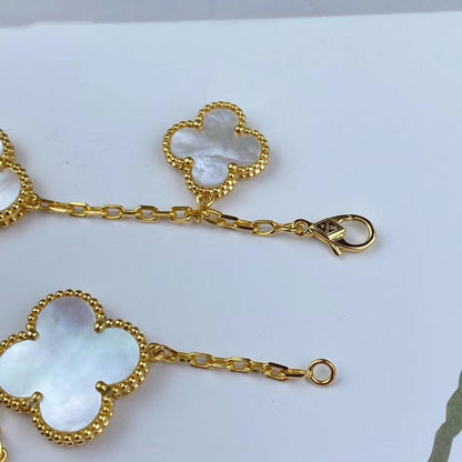 [OAKJURI Jewelry]MAGIC CLOVER MOP GOLD BRACELET 5 MOTIFS