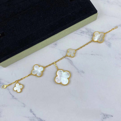 [OAKJURI Jewelry]MAGIC CLOVER MOP GOLD BRACELET 5 MOTIFS