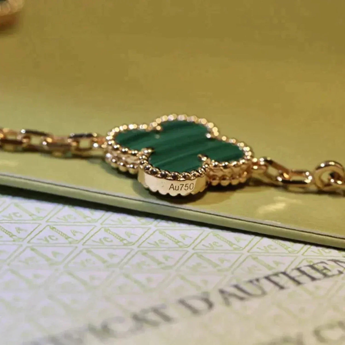 [OAKJURI Jewelry] CLOVER 5 MOTIF MALACHITE BRACELET COLLECTION