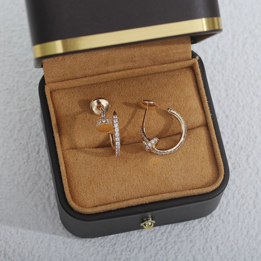 [OAKJURI Jewelry] JUSTE FULL DIAMOND SMALL EARRINGS