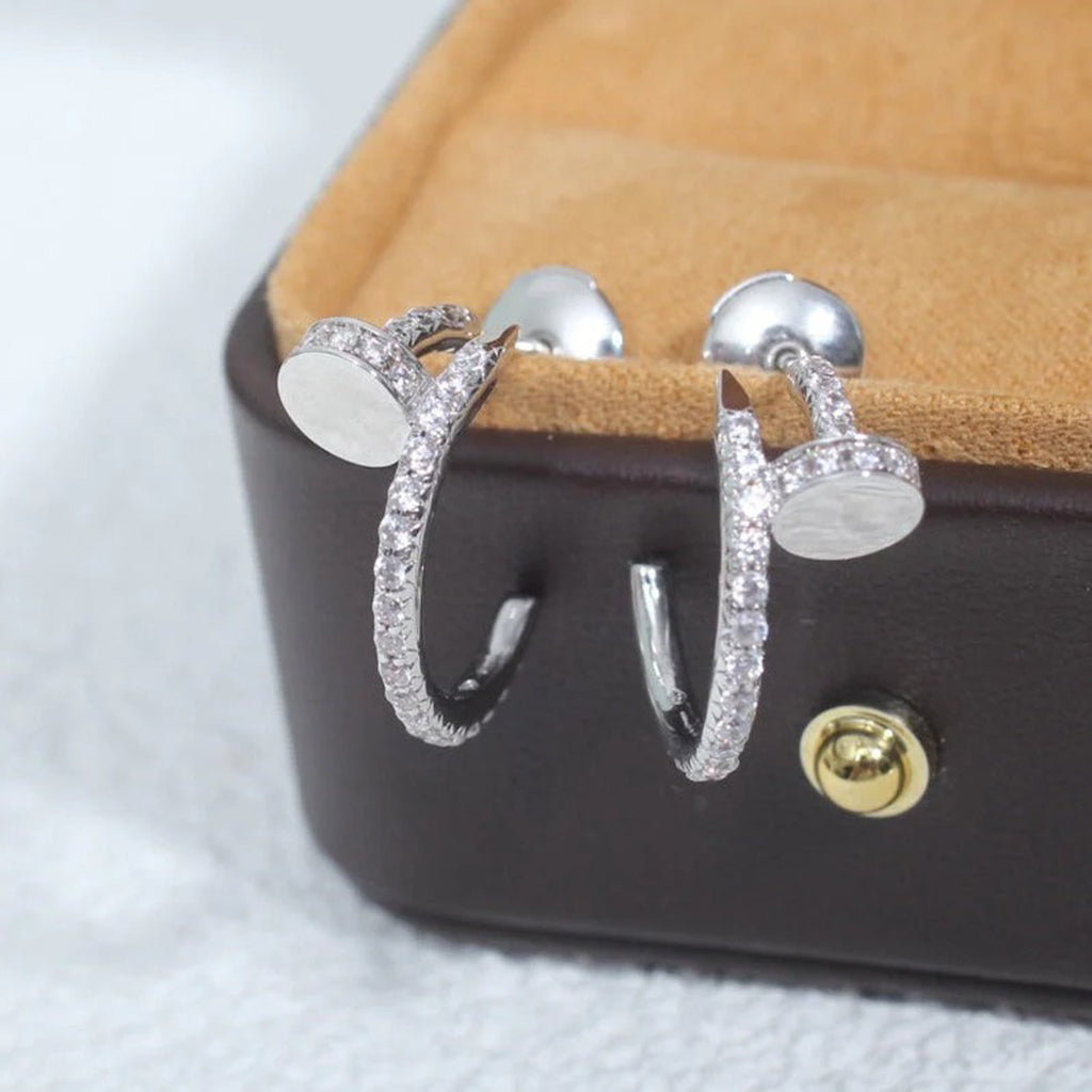 [OAKJURI Jewelry] JUSTE FULL DIAMOND SMALL EARRINGS