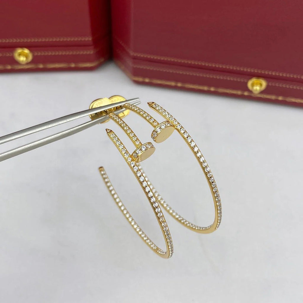 [OAKJURI Jewelry] JUSTE FULL DIAMOND LARGE EARRINGS