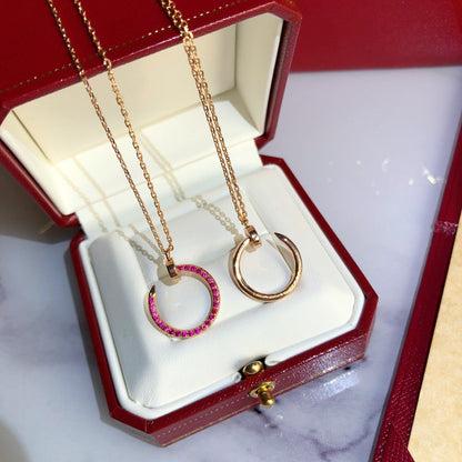 [OAKJURI Jewelry] JUSTE NECKLACE RED FULL DIAMONDS