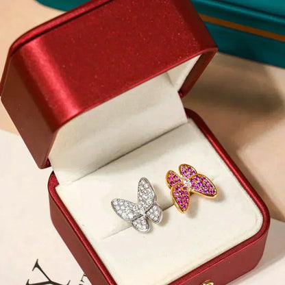 [OAKJURI Jewelry]TWIN BUTTERFLY DIAMOND RING