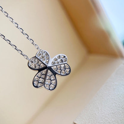 [OAKJURI Jewelry]CLOVER DIAMOND NECKLACE SILVER