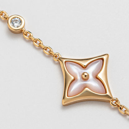 [OAKJURI Jewelry]STAR 1 DIAMOND PINK GOLD BRACELET