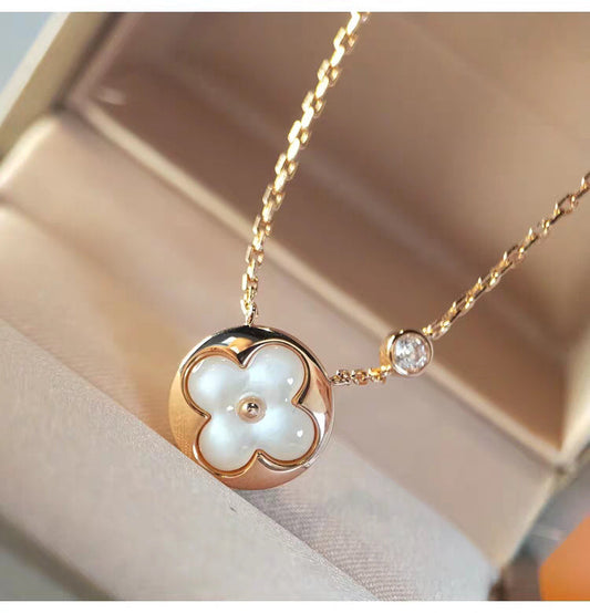 [OAKJURI Jewelry]SUN MOP GOLD 1 DIAMOND NECKLACE