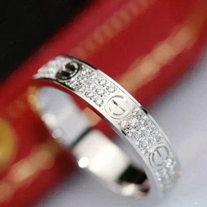 [OAKJURI Jewelry] LOVE RING 4.0MM DIAMOND PAVED
